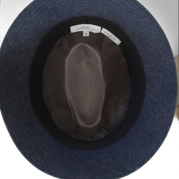 Dark Blue Denim Bucket Trilby Unisex Hat Bendels Cotton London - Picture 7 of 9
